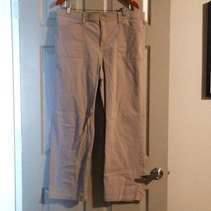 Khaki wide leg slacks